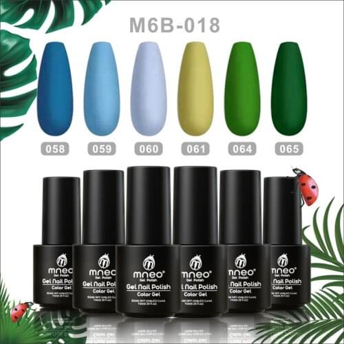 Gel Nail Polish Semi Permanent Enamel Set Fall Pumpkin Blue Colors 6 PCs Varnish Kit Professional Accessories Manicure Lacquer
