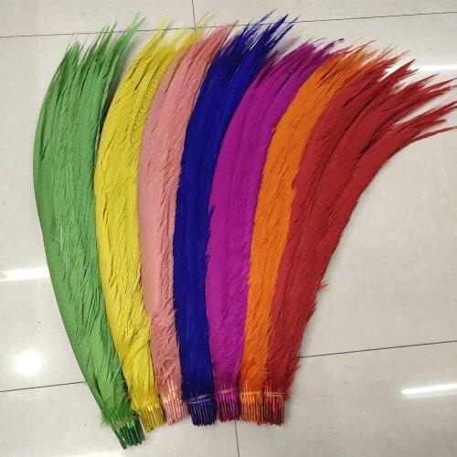 Hot Sale 50pcs Natural Golden Pheasant Tail Feathers 26-28 inches/65-70 cm For Wedding Christmas Home Craft New Year decoration