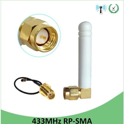 433MHz Antenna 3dbi SMA Male Connector Plug 433 MHz Directional Antena Small Size 433m Antenne + 21cm RP-SMA Pigtail Cable