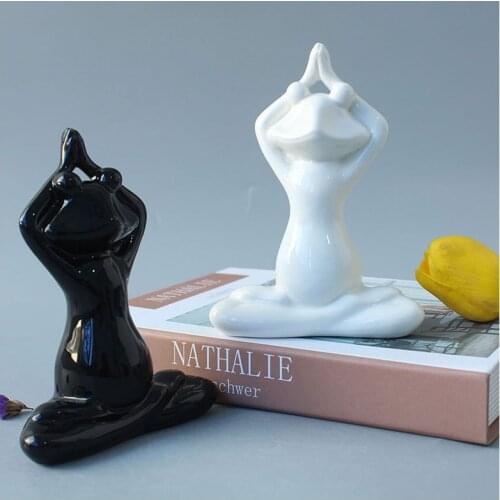 Kung Fu Frog Room Decor Desk Accessories Porcelain Frog Ornaments Aesthetic Home Decor Fashion Room Decoration For Home