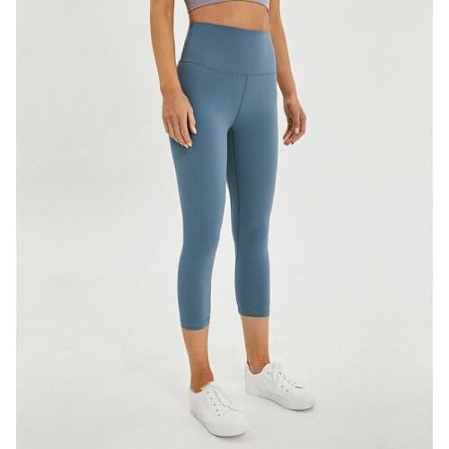 High Waist Gym Sport Tights Internal Pocket Cropped Yoga Pants Women Soft Female Athletic Fitness Capri Women Stretchy Leggings