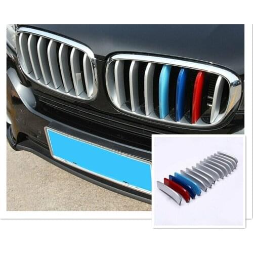 M Color For BMW X5 F15 - 14 18 X6 F16 Front Grille Grill Molding Trim 14pcs