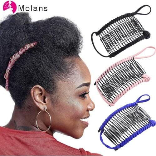Molans Banana Hair Clip Easy Hairstyles Hairmagic Women Lazy Hair Comb Stretchable Multipurpose Accessories