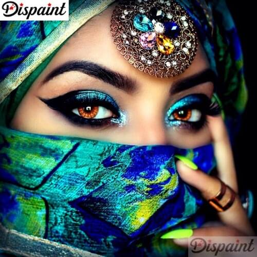 Dispaint Full Square/Round Drill 5D DIY Diamond Painting "Eye makeup" 3D Embroidery Cross Stitch 5D Home Decor A10599