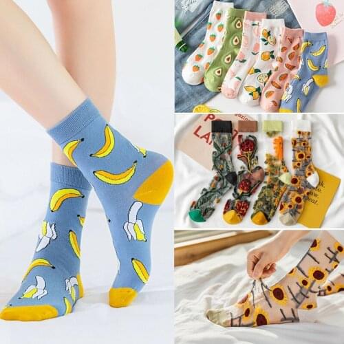 Women Spring And Summer Fruit Socks Boat Socks Short Watermelon Peach Hot Fashion Girls Warm Sox Feet Socks Calcetines