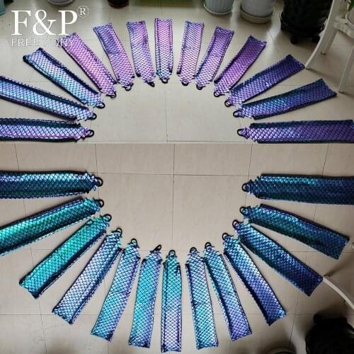Holographic Iridescent Mermaid Party Fingerless Glove Hoop Pole Dance Outfit Wear