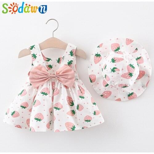 Sodawn Newborn Baby Dress New Child Baby Cherry Dress Sweet Outfit Summer Girl Cute Dress Cute Dress