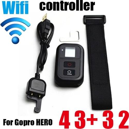 Go Pro WiFi Remote Controller + Wireless RC Charging Cable + Wrist Strap For Gopro Go pro hero 4 3+ Plus 3 camera accessories