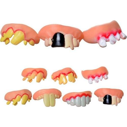 Rubber Costume Party Ugly Gag Inflamed Badly Worn Fake Teeth Toy Kids Children Play Jokes Bed Teeth Fun Toy Mobile Phone Straps