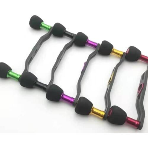 LinMoFish 1 set 120mm 8*5mm Hole Carbon Fiber Fishing Reel Handle EVA & MKnob Bait casting Fishing Reel parts
