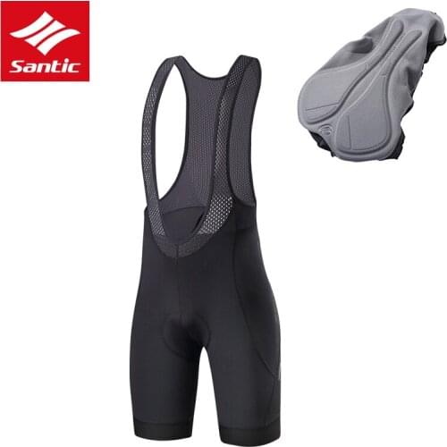 Santic Cycling Shorts Men Pro Team Italy Imported Sponge Pad MTB Road Bike Shorts Mesh Breathable Downhill Bicycle Shorts