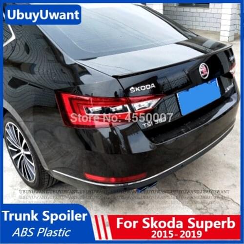 UBUYUWANT Rear Trunk Spoiler For Skoda Superb 2015 2016 2017 2018 2019 High Quality ABS Plastic Rear Trunk Wing Tail Lip Spoiler