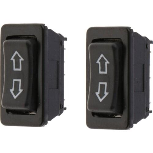 Universal 5 Pins Double Row Electric Power Window Main Switch For Car Green