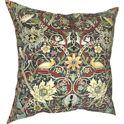 William Morris Antique Pillow Case Home Decor Floral Vintage Victorian Cushion Cover Throw Pillow for Car Polyester Vintage