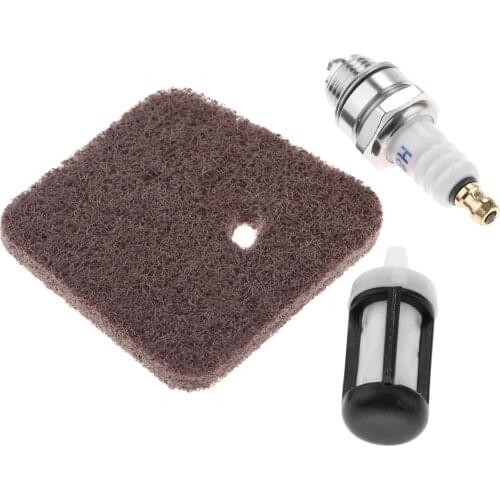 1kit Air Fuel Filter L7T Spark Plug fits for Stihl FS38 FS45 FS46 FS55 HS45 FC55 Carburetor Trimmer Replace 4140-124-2800 Part