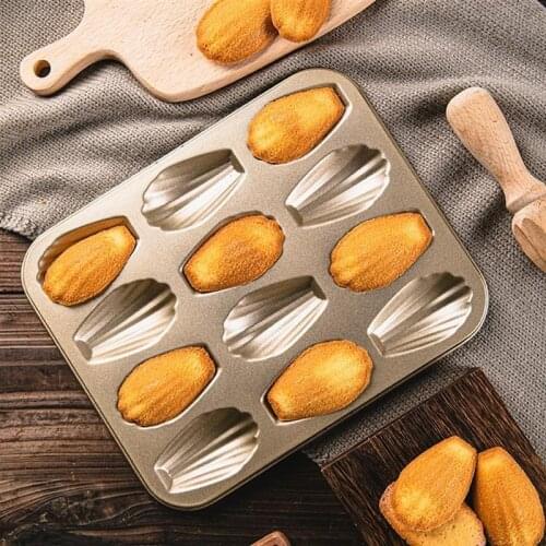 Madeleine Pan 12-Cavity Non-Stick Seashell Shape Madeleine Mold Baking Mold Home DIY Baking