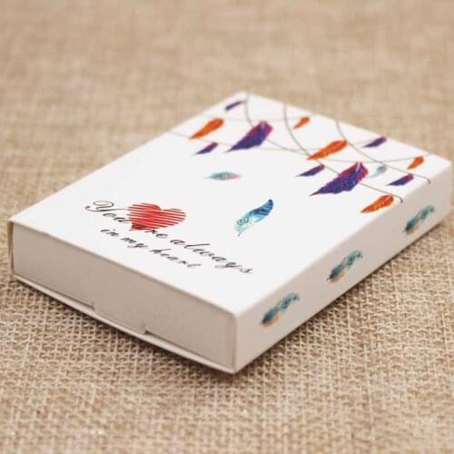 12pcs boxes +12pc inner card Dreamcatcher paper gift box handmade Jewelry packaging box UK/USA country signal gift package box