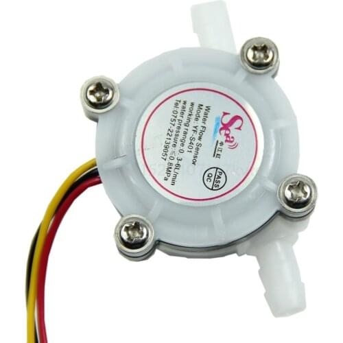 2014 1pc Water Coffee Flow Sensor Switch Meter Flowmeter Counter 0.3-6L/min New
