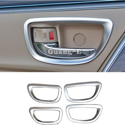 Top For Toyota Corolla Altis 2014 2015 2016 Car Styling Cover Sticks Trims ABS Chrome Car Door Inner Built Bowl Handle 4pcs