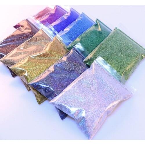 50g Shiny Holographic Glitter Powder Nail Art Decorations Resin Filling Glitter Slime Pigment Powder Crafts Jewelry Making Tools