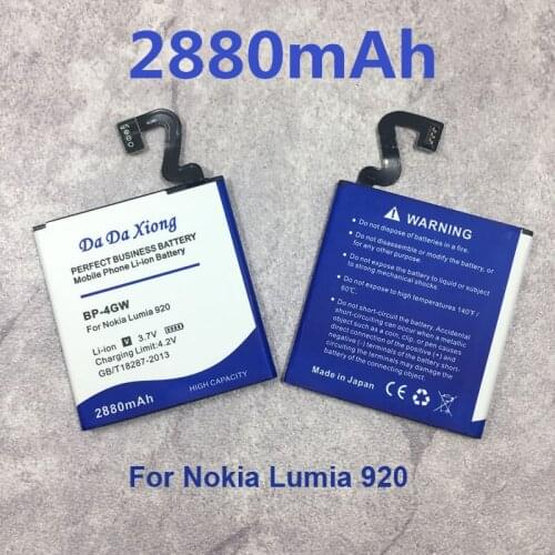 2880mAh BP-4GW BP4GW Li-ion Phone Battery for Nokia Lumia 920 920T Replacement phone battery
