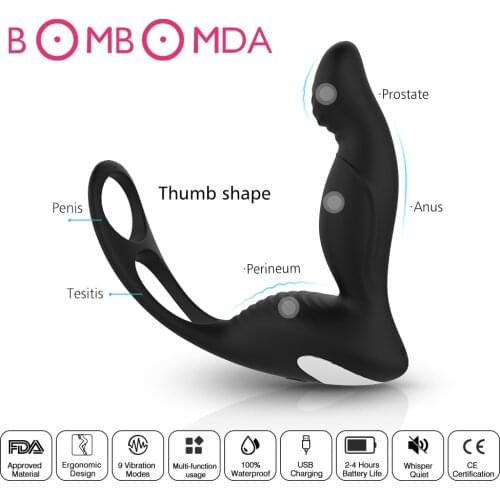 Anal Plug Vibrator sex toys for men adult sex toys Double Penetration Strapon Dildo Vibrator Butt Plug Male Prostate Massager