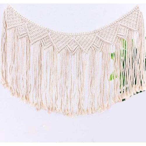 Boho Wall Decor big Handmade Cotton rope macram tassel woven tapestry Wall hanging fabric living room background Home Decoration