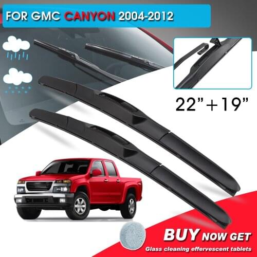 BROSHOO Car Front Window Windshield Wipers Blade For GMC Canyon 22"+19"LHD&RHD Car Model Year 2004-2012 Auto Accessories