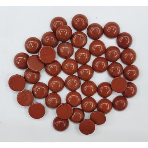 Fashion red natural stone charm 4 6 8 10 12 mm round cabochon bead for jewelry making Ring Earring accessories no hole wholesale