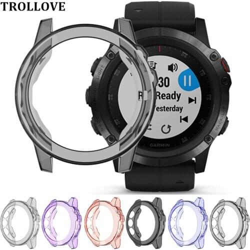 Shell for Garmin Fenix 5X 5 X Protector Soft TPU Protect Shell Slim Colorful Watch Protective Case Cover Watchband Accessories