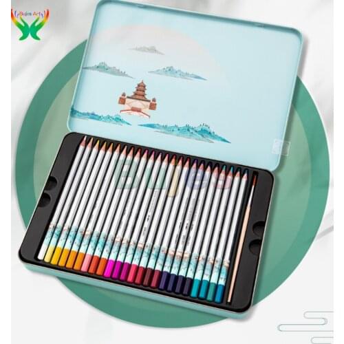 Deli 48 Colors Summer Palace series color lead childrens art raw drawing water soluble color pencil school art supplies