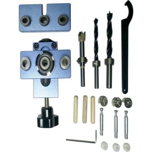 Woodworking Three-in-one Punching Locator Round Dowel Puncher New Board Furniture Cabinet Connector Hole Opener