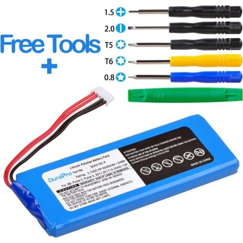 DuraPro 3.7V 6500mAh 5542100P Battery Replacement For JBL Pulse 2 / Pulse 3 / 2017JD1714 Waterproof Bluetooth Speaker
