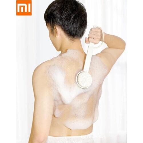 Double-sided bath brush Skin-friendly Soft bristles pumice Exfoliation Wooden Body Massage Shower Brush Woman Man