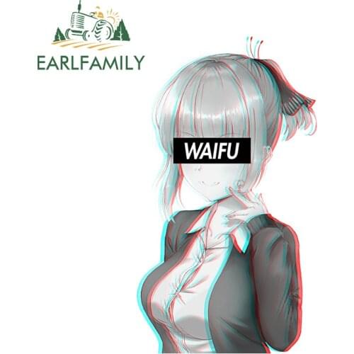 EARLFAMILY 13cm for Nino Nakano Waifu Car Stickers Anime Car Assessoires Decal Funny Surfboard Laptop Sunscreen Campervan Decor