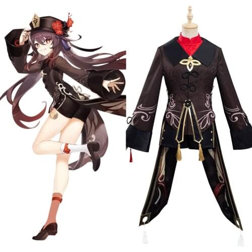 Genshin Impact HuTao Cosplay Costume Outfits Halloween Carnival Suit