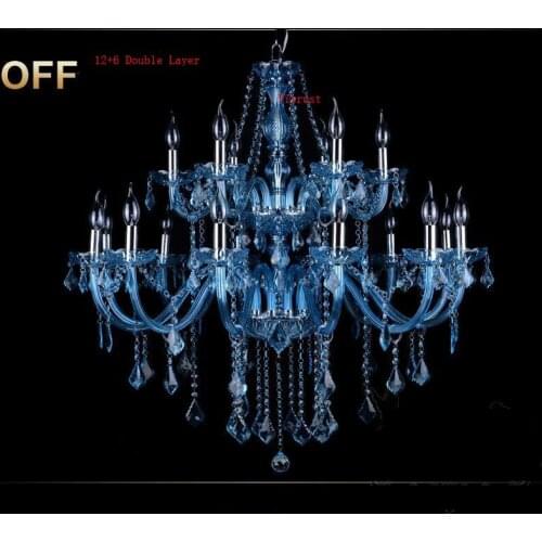 K9 Crystal Chandelier Lighting Lamps Lustres Lampadari Living Room Bar Cafe Deco lustres para quarto Glass Blue Crystal Lamps