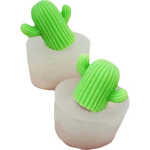 Cactus Candle Silicone Mold 3D Aromatherapy Plaster Mould Diy Soap Crafts Mold Handmade Gift Tool Home Decoration