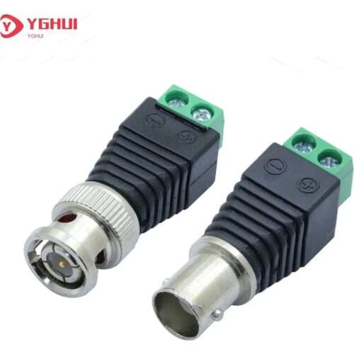Coaxial Coax BNC Male Female Connector Plug Adapter For Coaxial CCTV Camera Home Security System