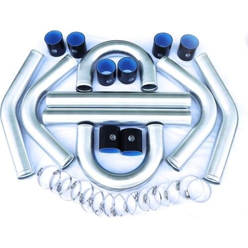 ALUMINUM TURBO INTERCOOLER PIPING KIT/ PIPES / CLAMP/ COUPLER/ UNIVERSAL 2.5" INCH / OD 63 mm / 2MM THICKNESS