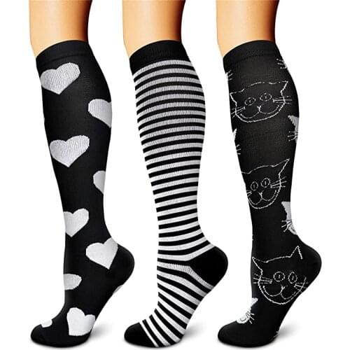Compression Socks For Men & Women 20-30 Mmhg Best Stockings Running Fit For Nurses Anti Tired Breathable Long Socks For Male
