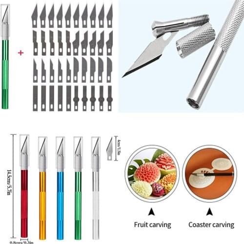 Metal Scalpel Knife Blades #11 Non-slip Cutter Carving Craft Knives Blades for Mobile Phone Laptop PCB Repair Hand Tools