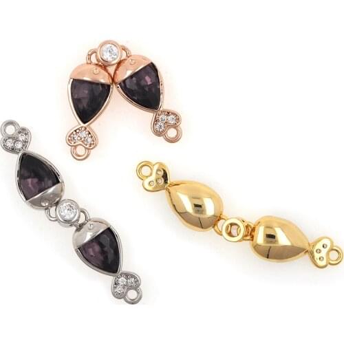 18K Copper Gold Plated Micro Inset Zircon Fish Connector Pisces Hand Bracelet Necklace Accessories 2021 New Fashion