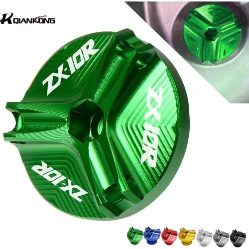 Motorcycle CNC Aluminum M20*2.5 Engine Oil Filter Cup Plug Cover Screw For KAWASAKI ZX10R ZX-10R 2002 2003 2004 2005 2006 2007