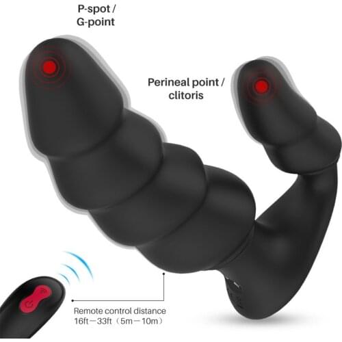 Male Wireless Remote Vibrator Prostate Massager Anal Plug For Men Butte Plug Vibrating Male Masturbator Adult Sex Toys