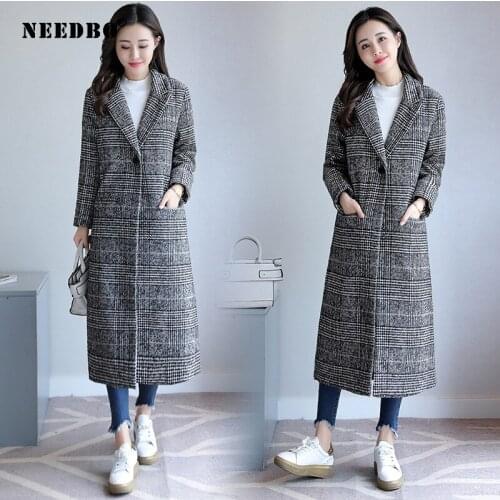 NEEDBO Women's Plaid Coats
