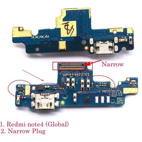 Original for Xiaomi Redmi Note 4 4X Global USB Charging Dock Port Connector Board