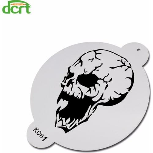 Halloween Skull Shape Cake Stencil Plastic Template Cake Design Spray Pattern Mold Fondant Cake Decorating Tools
