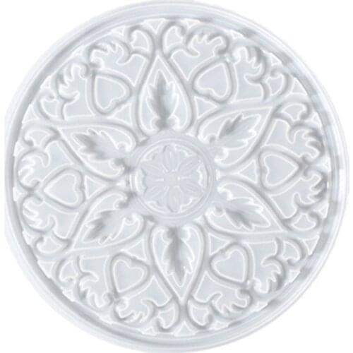 Flower Pattern Placemat Epoxy Resin Mold Coaster Casting Silicone Mould DIY Crafts Cup Mat Home Decoration Making Tool