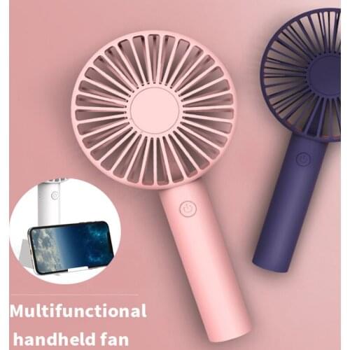 Mini Handheld Fan Portable Rechargeable USB Cooling Desktop with Base 3 Modes Home Office Travel Outdoor Desktop Air Cooler